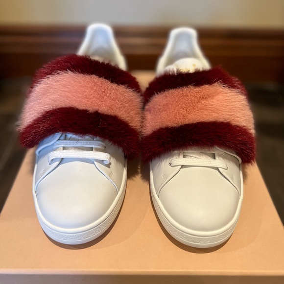 Louis Vuitton Women’s Fur Trimmed Sneakers - Picture 2 of 10